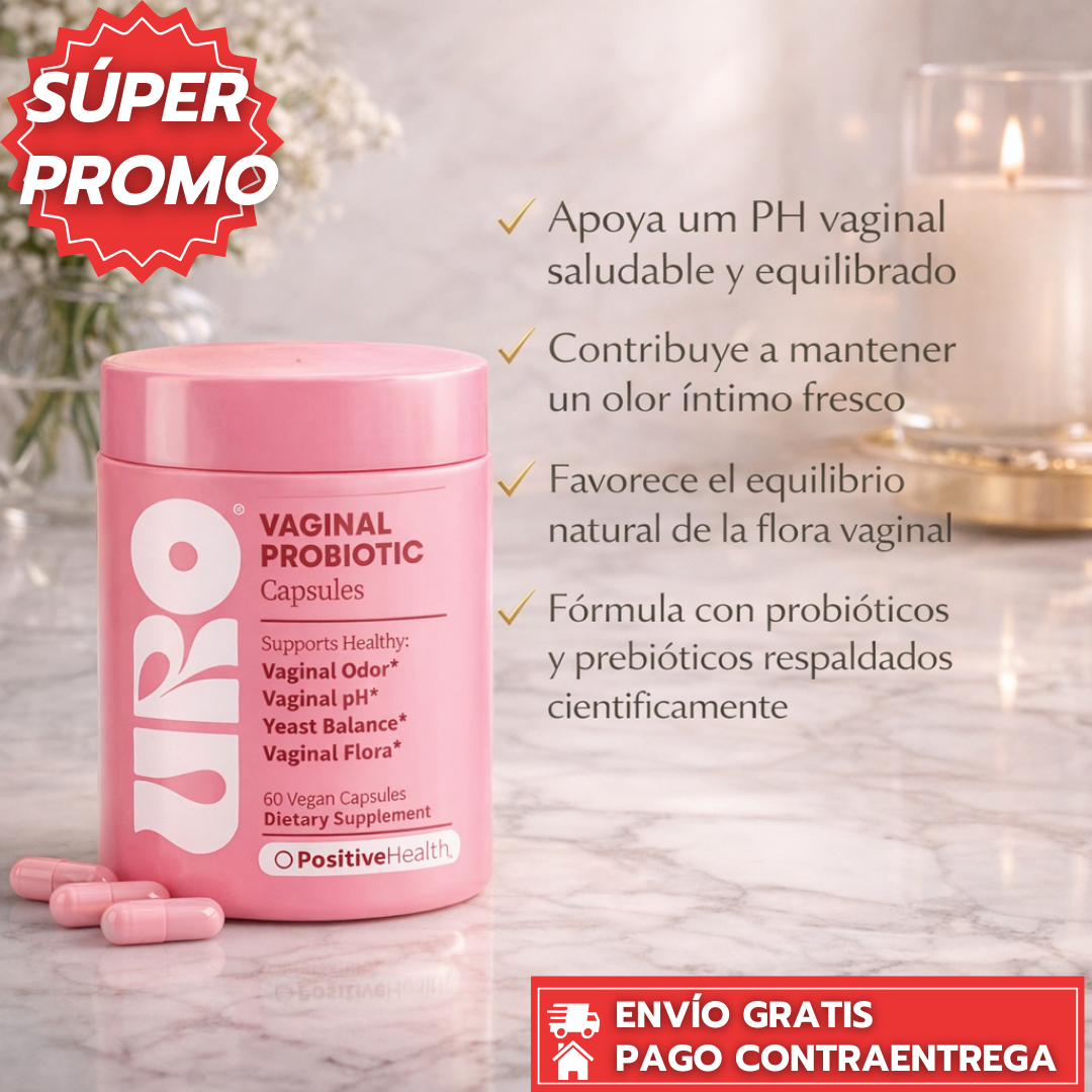 Uro Probiotic: Probiótico femenino que equilibra el pH y protege la flora íntima.