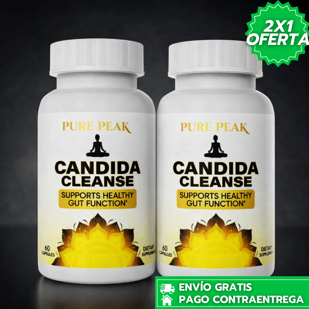 Oferta Especial 2x1: Candida Cleanse: Suplemento en cápsulas que apoya el equilibrio intestinal y la limpieza de Candida en hombres y mujeres.