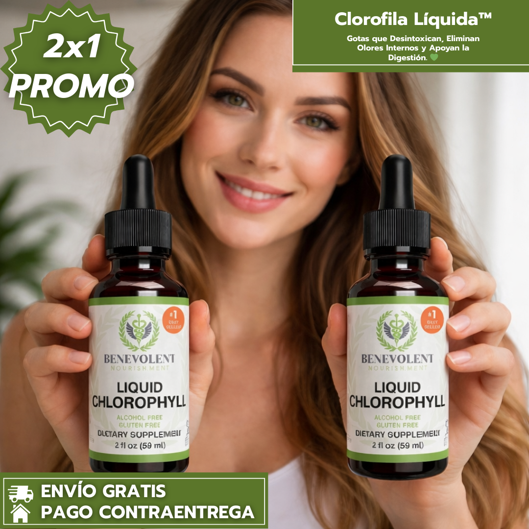 Clorofila Líquida: Gotas que Desintoxican, Eliminan Olores Internos y Apoyan la Digestión. 💚