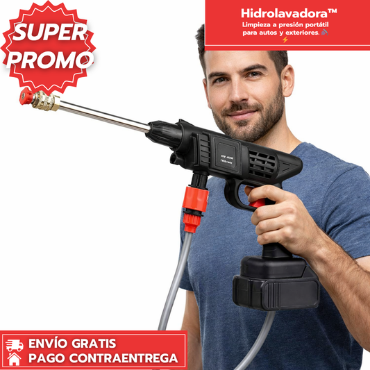 Hidrolavadora: Limpieza a presión portátil para autos y exteriores. 🚿⚡
