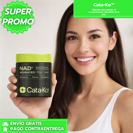 Cata-Kor: Cápsulas que apoyan el envejecimiento saludable de la piel.