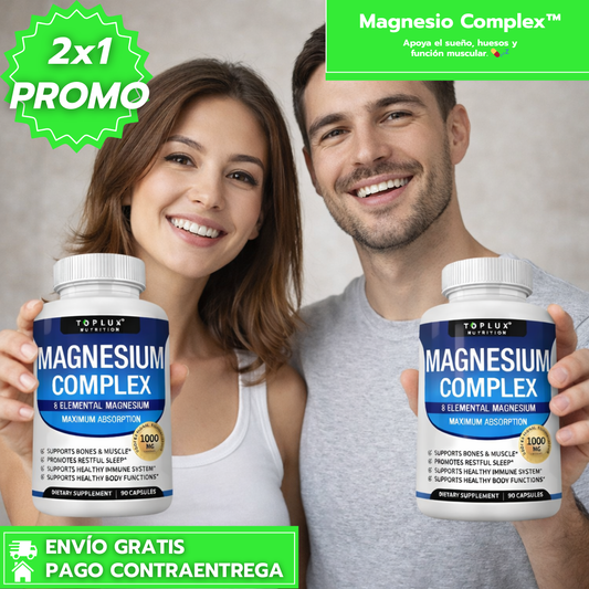 Magnesio Complex: Apoya el sueño, huesos y función muscular. 💊💤