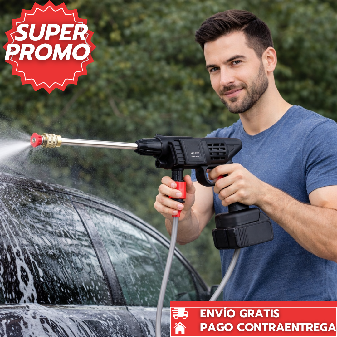 Hidrolavadora: Limpieza a presión portátil para autos y exteriores. 🚿⚡