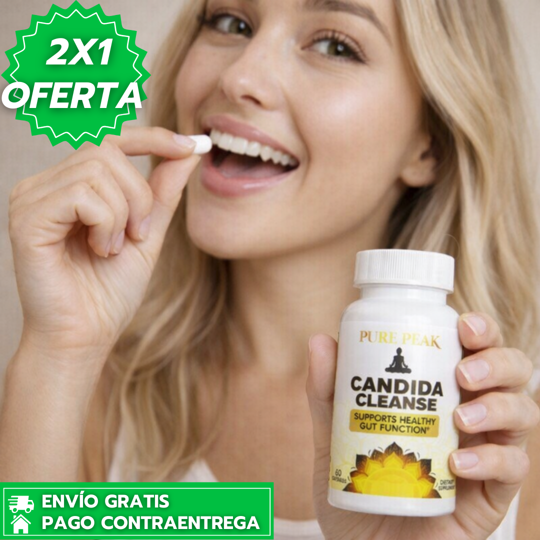 Oferta Especial 2x1: Candida Cleanse: Suplemento en cápsulas que apoya el equilibrio intestinal y la limpieza de Candida en hombres y mujeres.