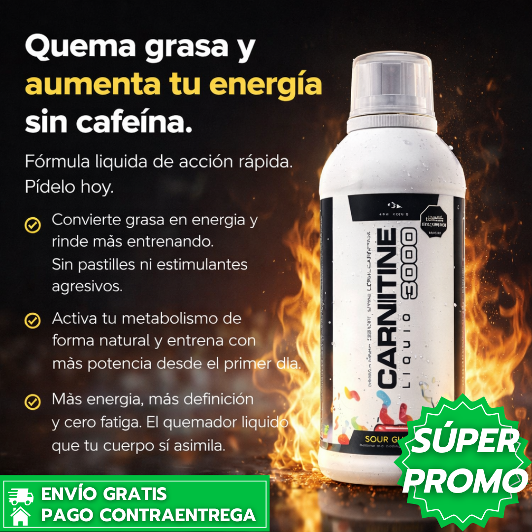 L-Carnitine: Suplemento líquido de L-carnitina de rápida absorción que potencia la energía, la resistencia y la vitalidad diaria.