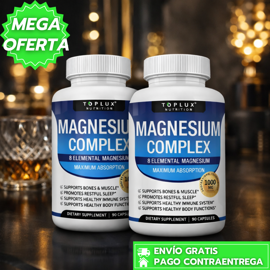 Magnesio Complex: Apoya el sueño, huesos y función muscular. 💊💤