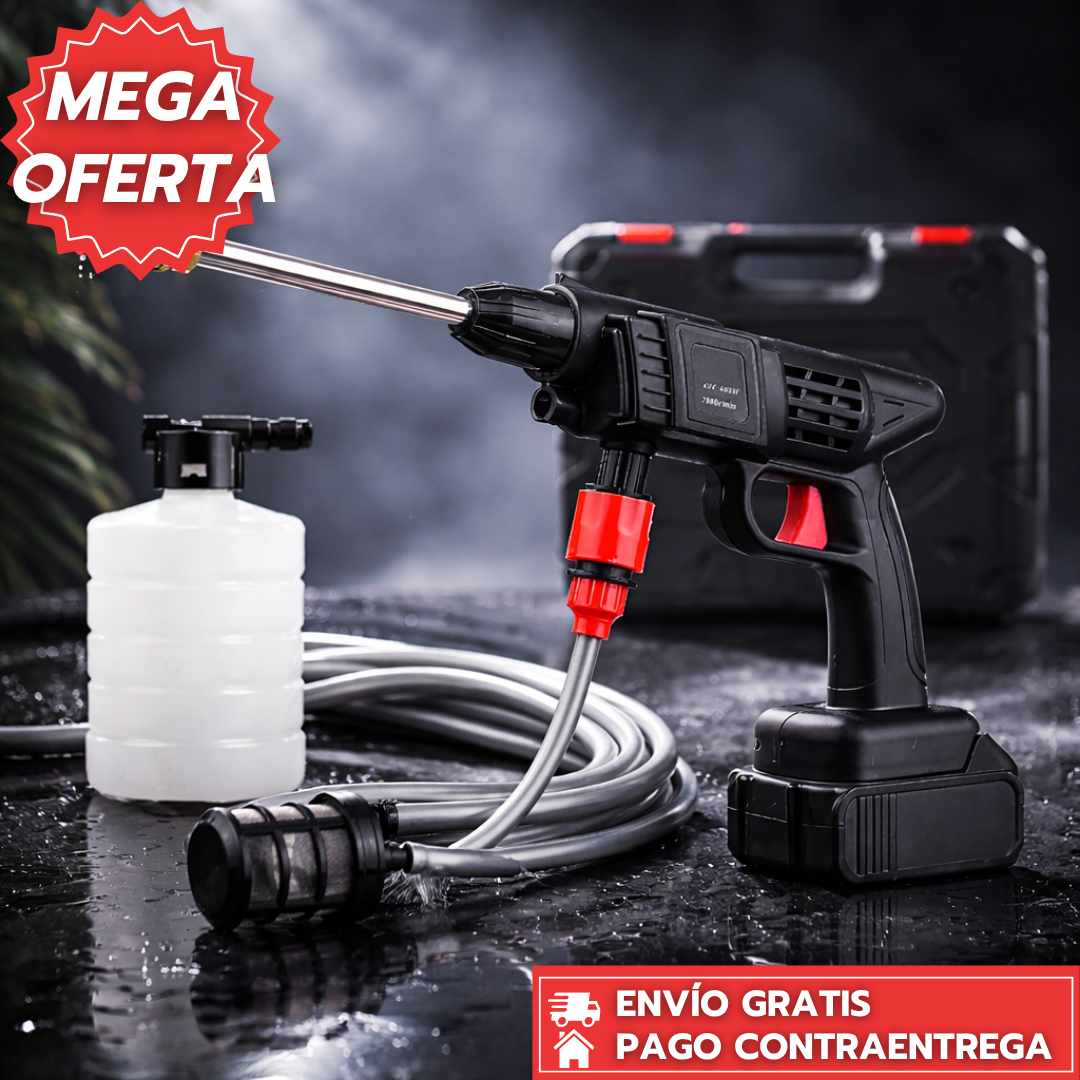 Hidrolavadora: Limpieza a presión portátil para autos y exteriores. 🚿⚡