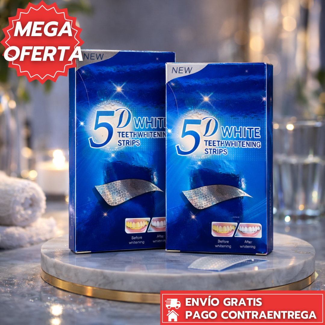 Banda Blanqueadora: Tiras dentales que eliminan manchas y aclaran la sonrisa. 🦷✨