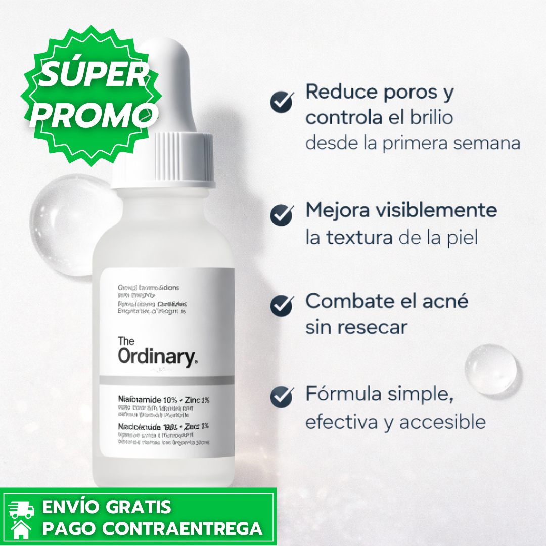 Oferta Especial 2x1: THE ORDINARY TM: Sérum Facial Regulador que Equilibra el Exceso de Grasa y Mejora Visiblemente la Textura de la Piel