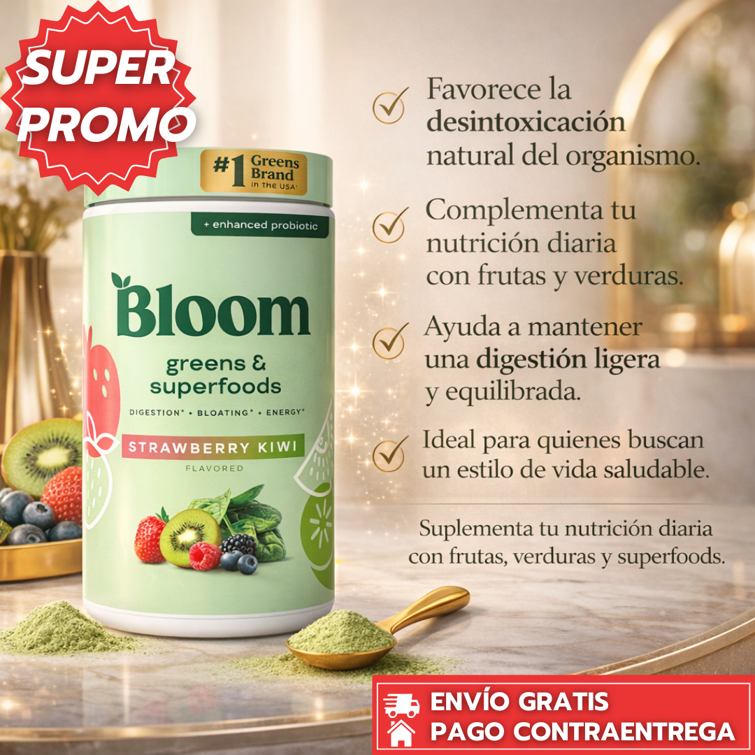 GreenBloom: Superalimento en polvo que apoya digestión y energía diaria. 🌿✨