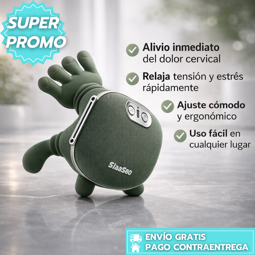 Masajeador Cervical: Dispositivo inalámbrico que alivia tensión y relaja el cuello. 💆‍♂️✨