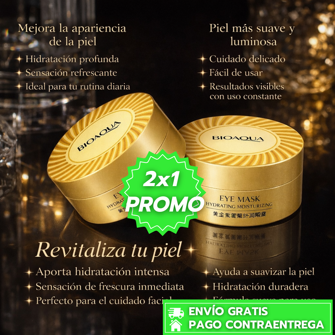 Parches Bioaqua: Parches hidratantes que reducen ojeras y refrescan el contorno de ojos. ✨