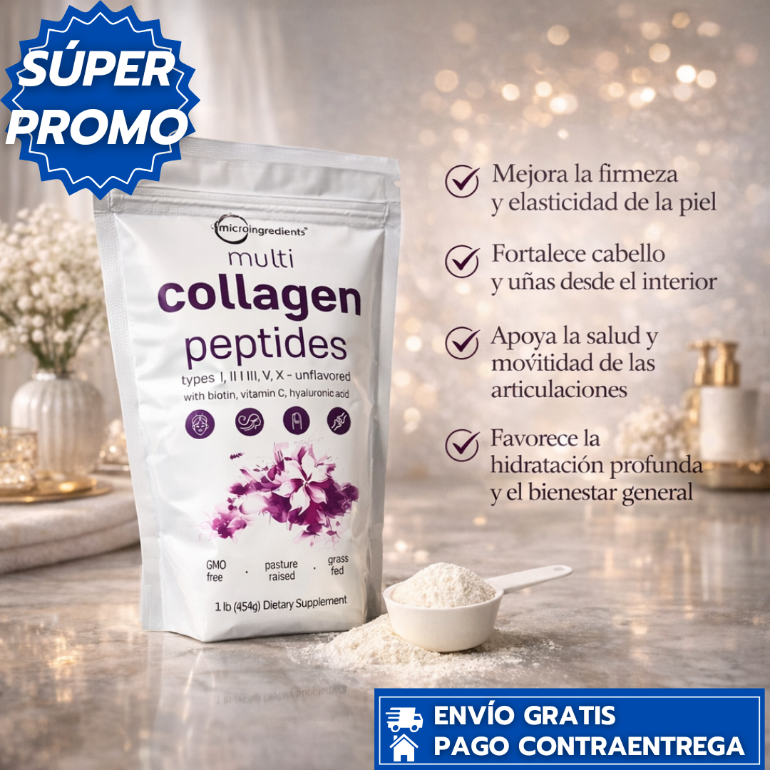 MultiCollagen: Colágeno en polvo que fortalece uñas, impulsa el cabello e hidrata la piel